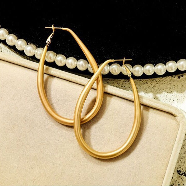 Matte French Style Internet Celebrity Women's Exaggerated Design Vintage Earrings