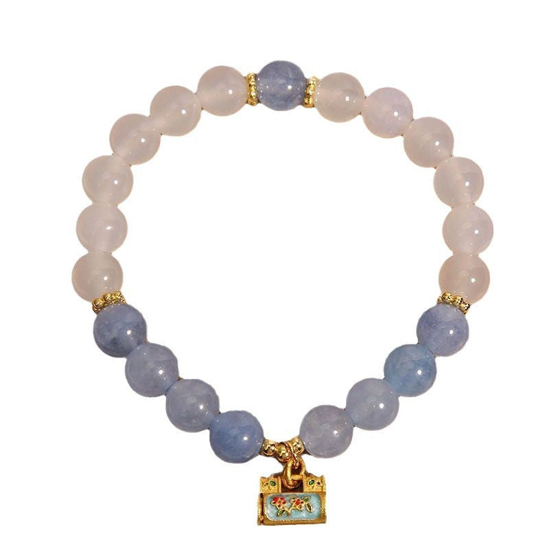Aquamarine Light Luxury Minority Exquisite Crystal Bracelet