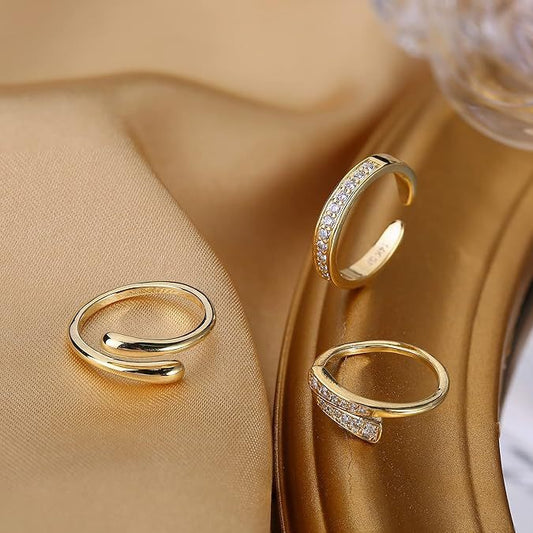 Copper Plating 14K Thick Gold Fashion Ring