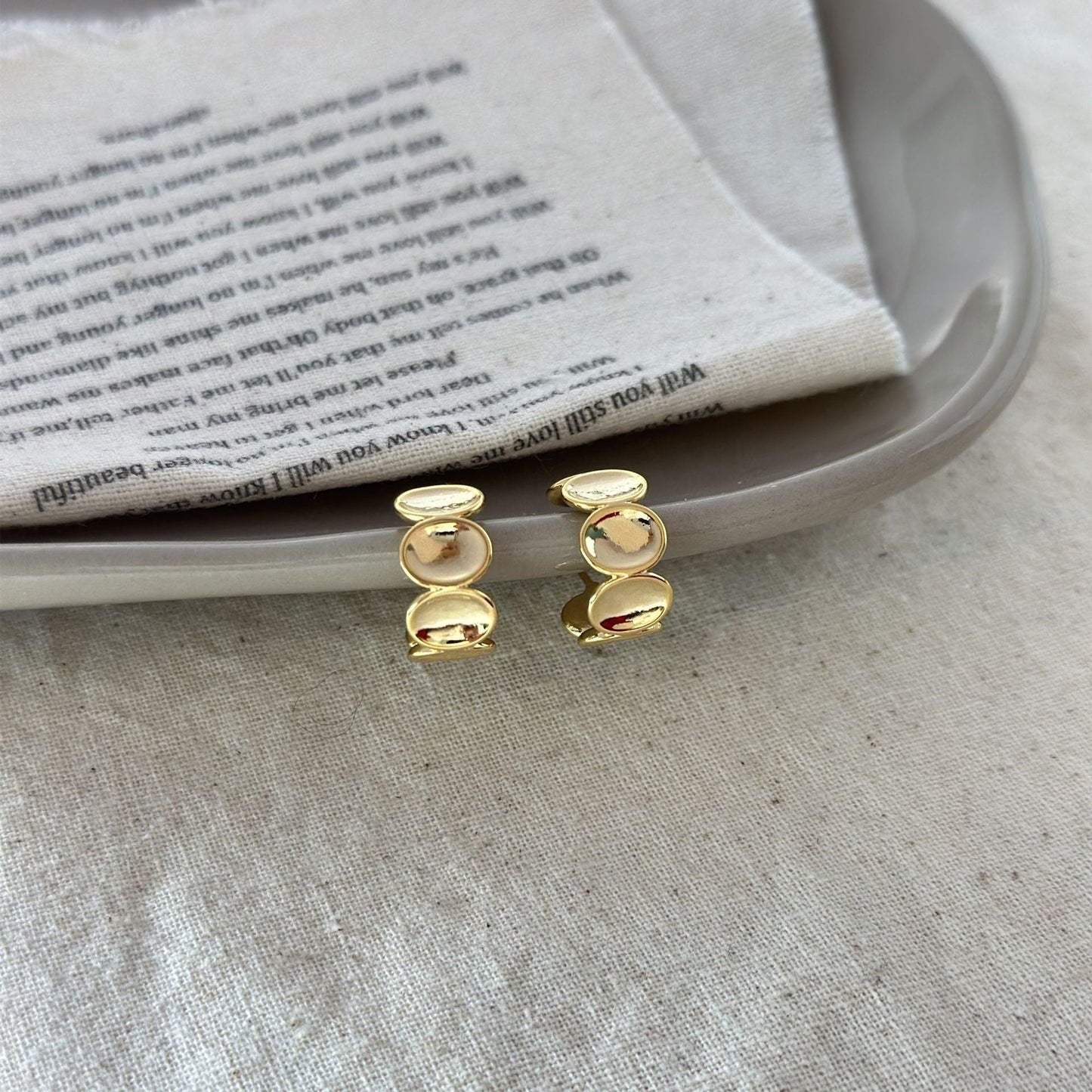 Copper Plating Commuting Advanced Sense Ear Rings