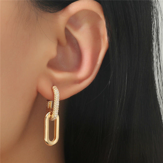 Popular Original Design Cool Style Fashion Personality Copper Earrings