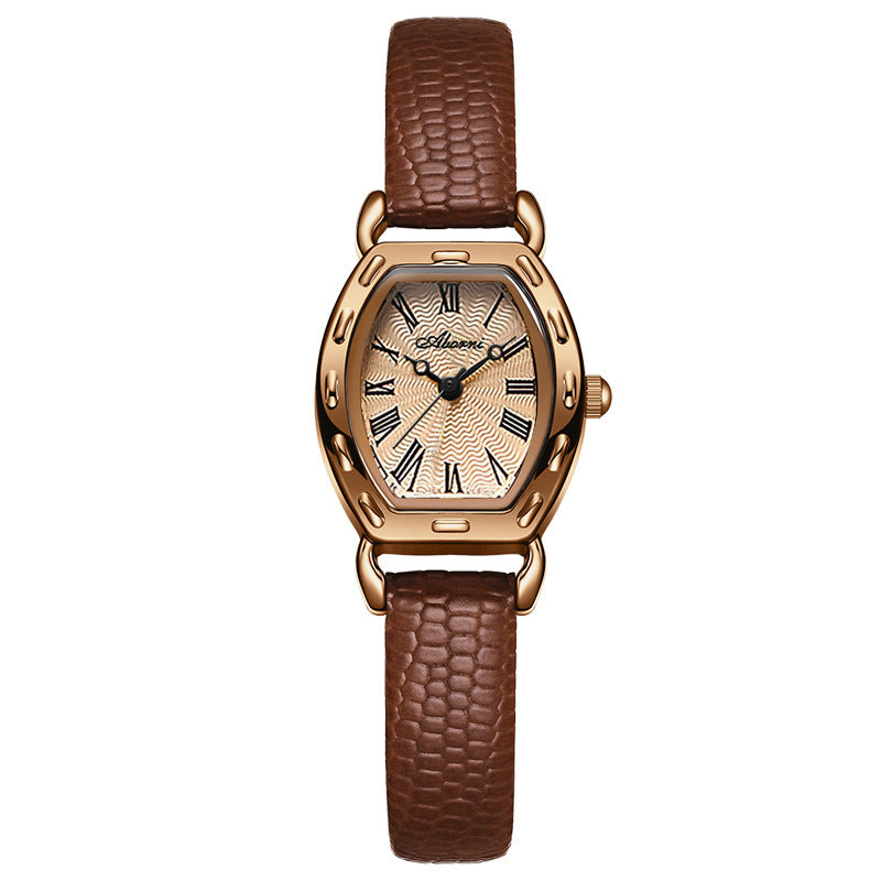Women's Retro Small Barrel Quartz Watch