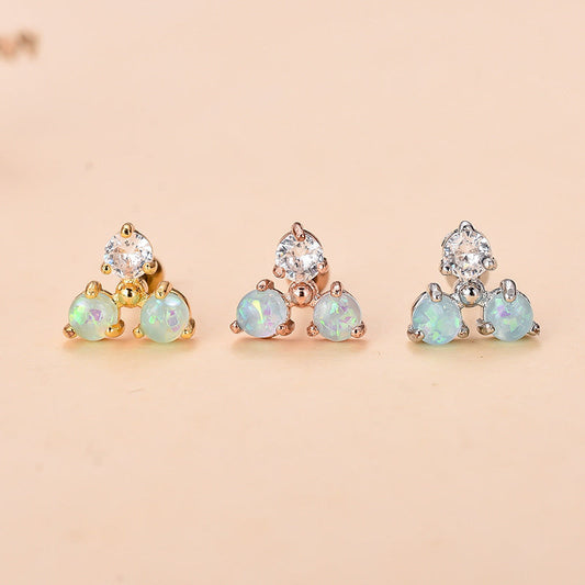 Women's Vintage Love Five-pointed Star Diamond Stud Earrings