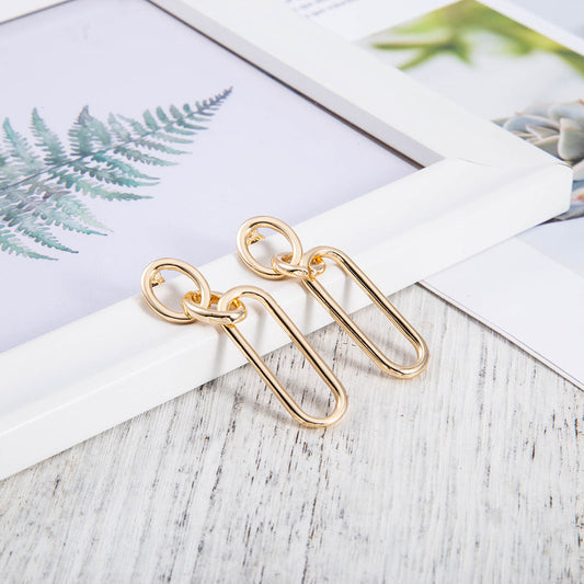 Popular Sterling Silver Needle Hoop Earrings