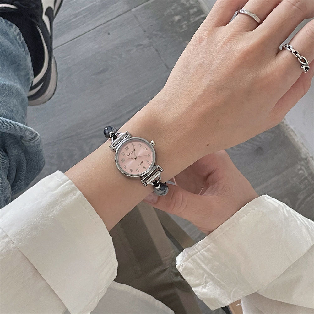 Women's Fashionable All-match Camellia Beaded Watch