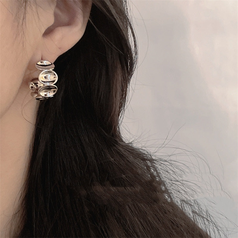 Light Luxury High-grade Special-interest Design Cold Style C- Shaped Ear Ring