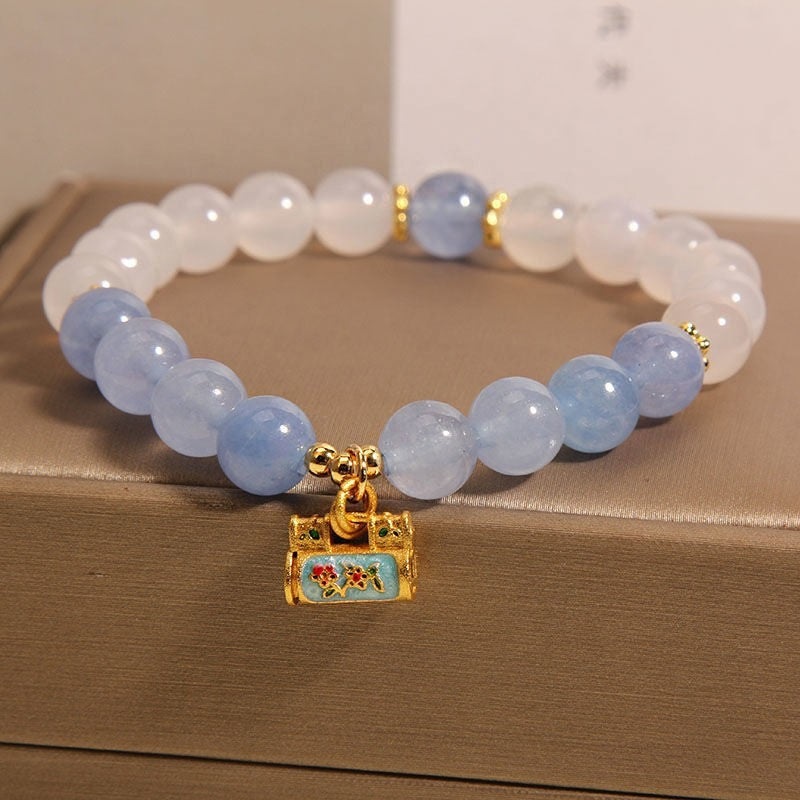 Aquamarine Light Luxury Minority Exquisite Crystal Bracelet
