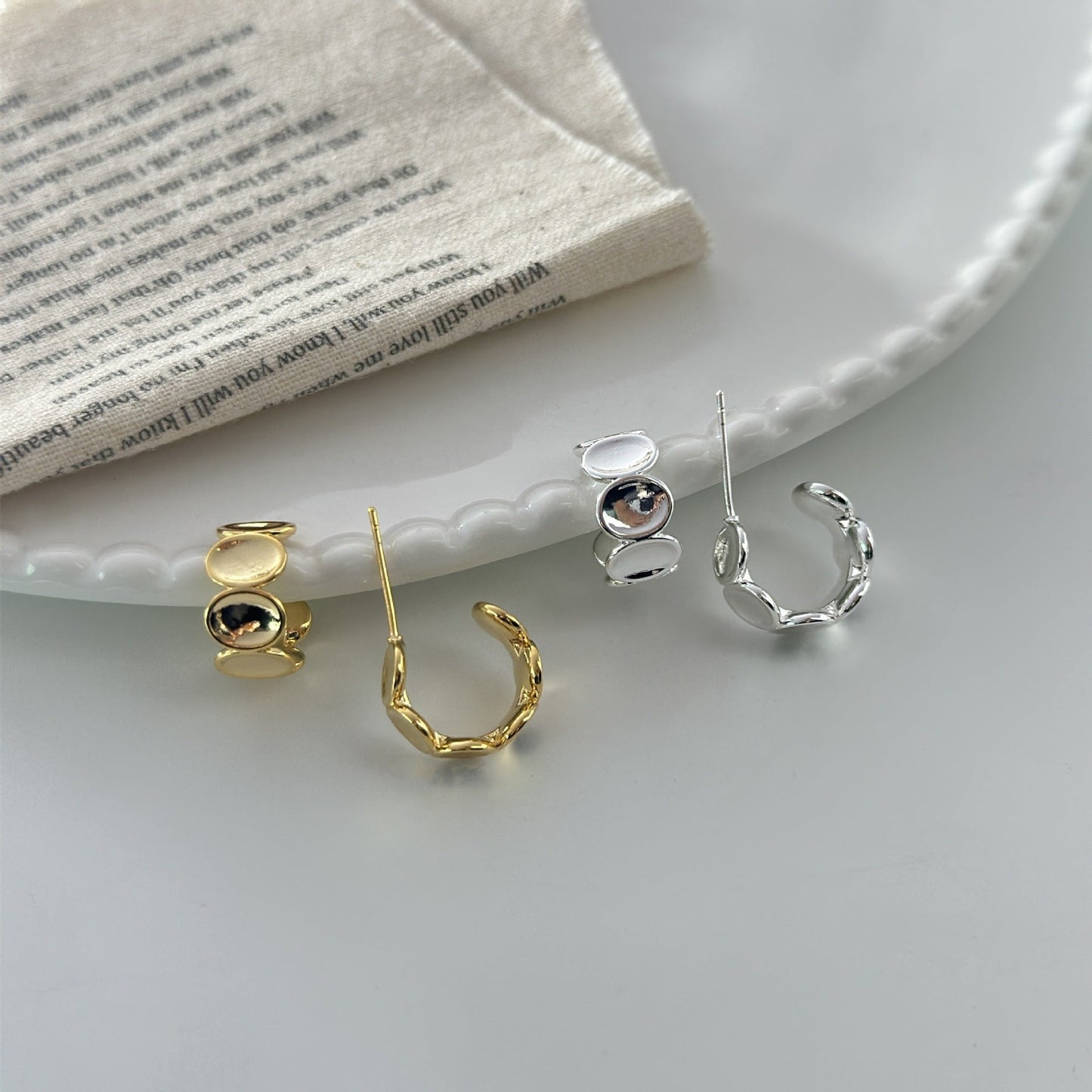 Copper Plating Commuting Advanced Sense Ear Rings