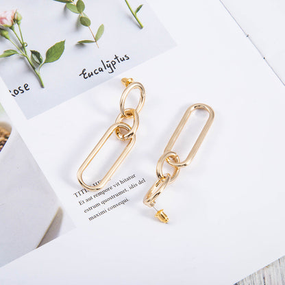 Popular Sterling Silver Needle Hoop Earrings