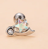 Women's Vintage Love Five-pointed Star Diamond Stud Earrings