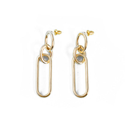 Popular Sterling Silver Needle Hoop Earrings