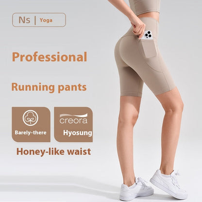 High Waist Hip Lift Women's Quick-drying Breathable Yoga Pants With Pockets In Summer