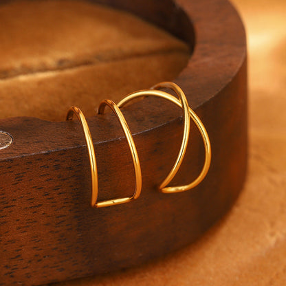 Simple Ladies Cross Ear Hook Elegant