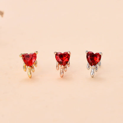 Women's Vintage Love Five-pointed Star Diamond Stud Earrings