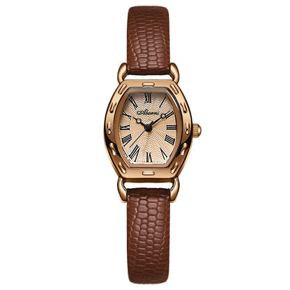 Women's Retro Small Barrel Quartz Watch