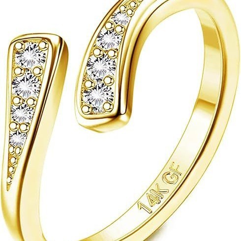 Copper Plating 14K Thick Gold Fashion Ring