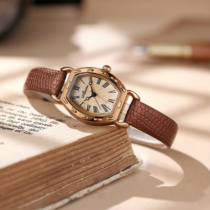 Women's Retro Small Barrel Quartz Watch