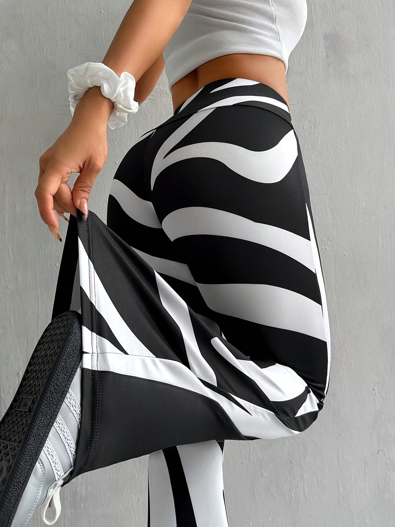 Bell-bottom Pants Fashion Printed High Waist Sheath Casual Pants