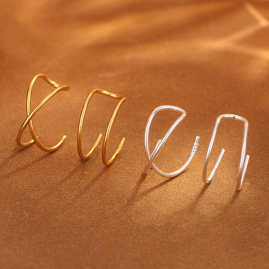 Simple Ladies Cross Ear Hook Elegant