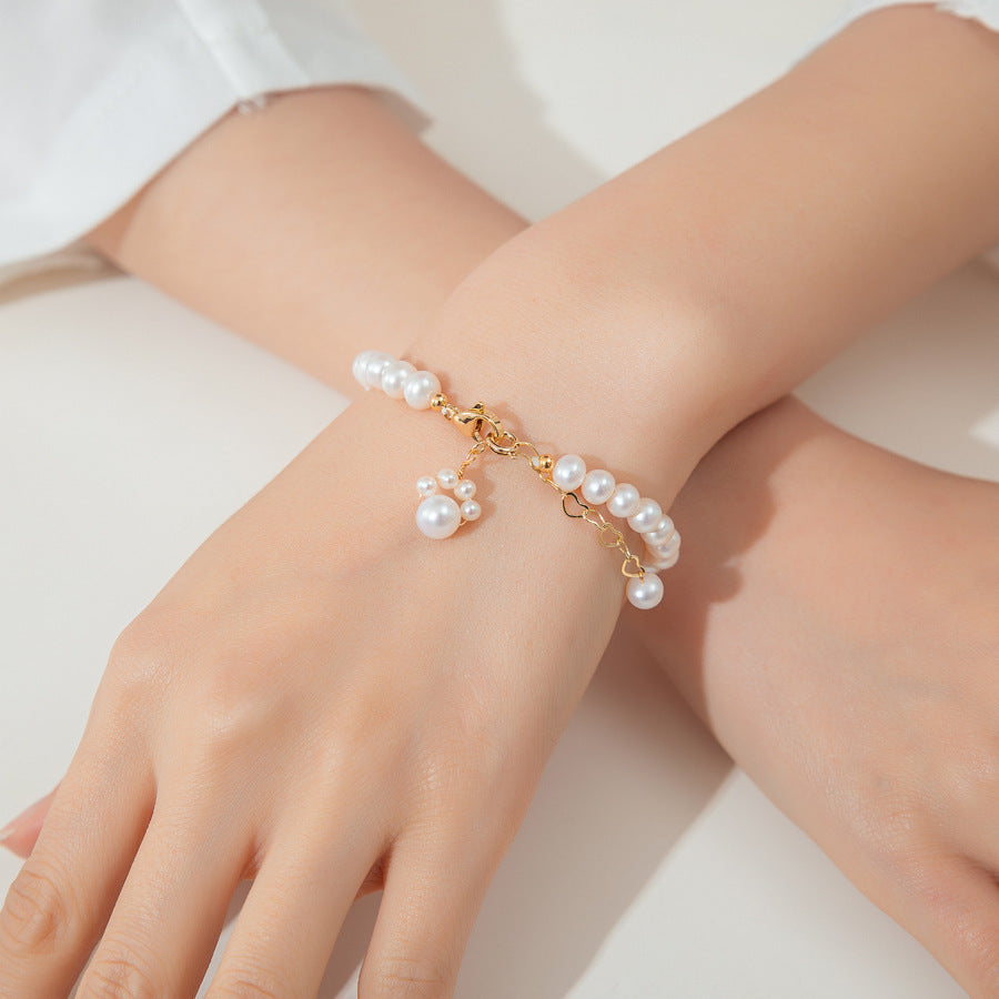 New Freshwater Pearl Cat's Paw Bracelet For Women Cute Fashion