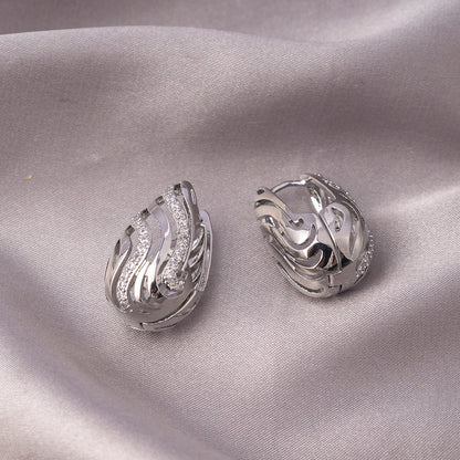 Double-layer Water Drop Hollow-out Retro Earrings