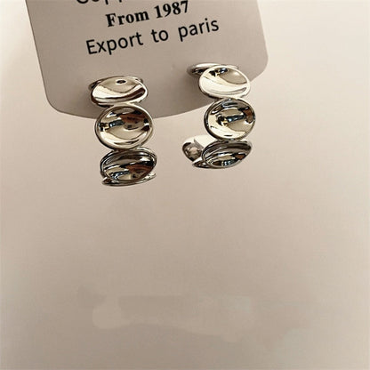Light Luxury High-grade Special-interest Design Cold Style C- Shaped Ear Ring