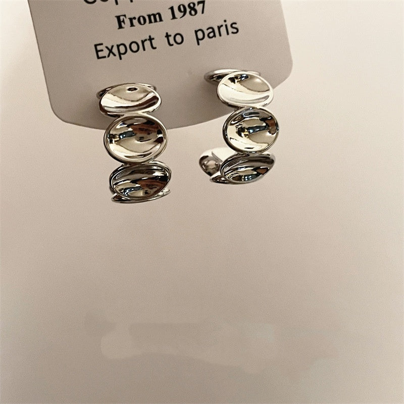 Light Luxury High-grade Special-interest Design Cold Style C- Shaped Ear Ring