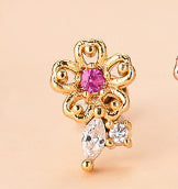 Women's Vintage Love Five-pointed Star Diamond Stud Earrings