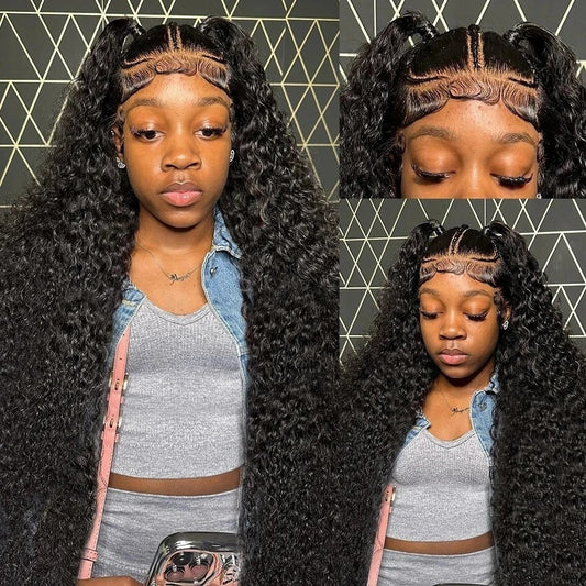 13x6 Front Lace Wig Female Medium Long Curly Hair Hair Cover