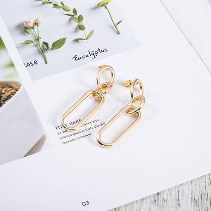 Popular Sterling Silver Needle Hoop Earrings