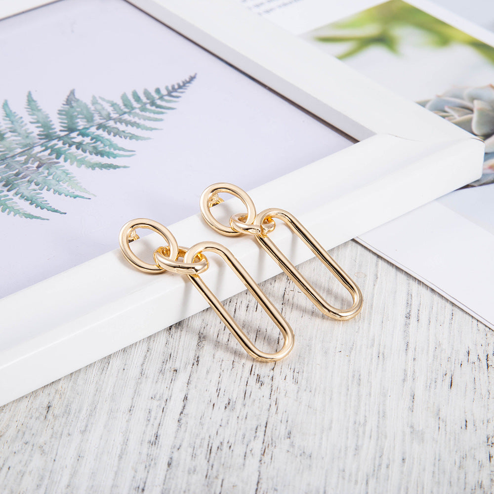 Popular Sterling Silver Needle Hoop Earrings