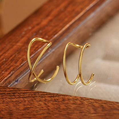 Simple Ladies Cross Ear Hook Elegant