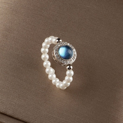 The Aquamarine Silver Pearl Bracelet Is Light Luxury And Niche