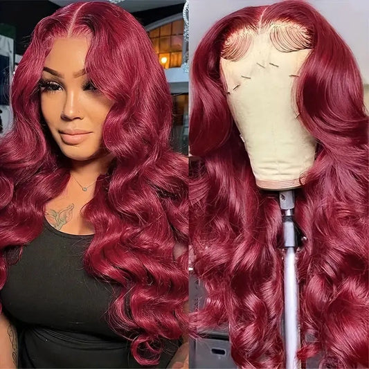 Wine Red Wig Hot Sale Front Lace