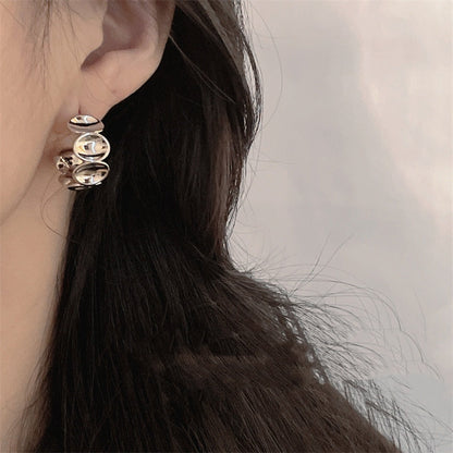 Light Luxury High-grade Special-interest Design Cold Style C- Shaped Ear Ring