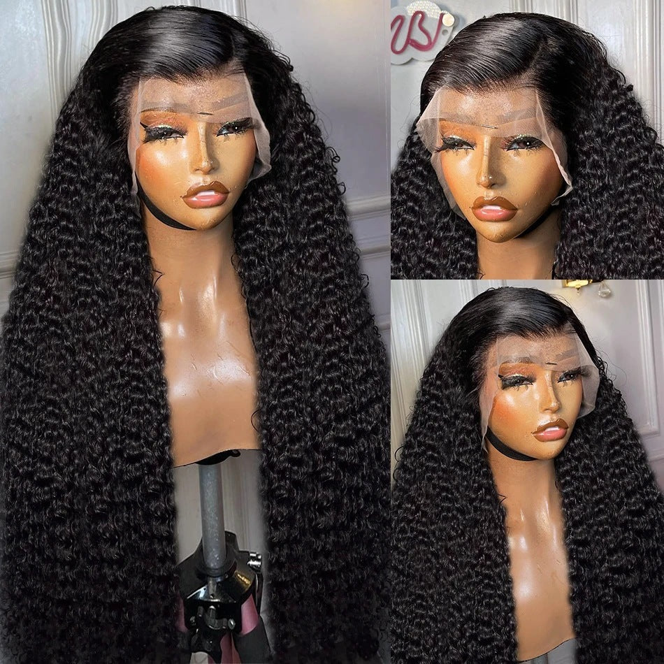 13x6 Front Lace Wig Female Medium Long Curly Hair Hair Cover