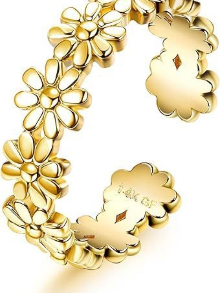 Copper Plating 14K Thick Gold Fashion Ring