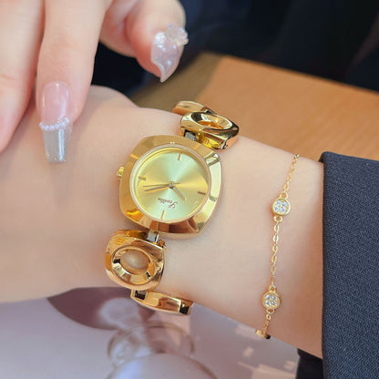 Women's Irregular Hollow-out Gold Fashion Good-looking Bracelet Watch