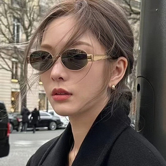 Fashion Retro Oval Sunglasses For Women