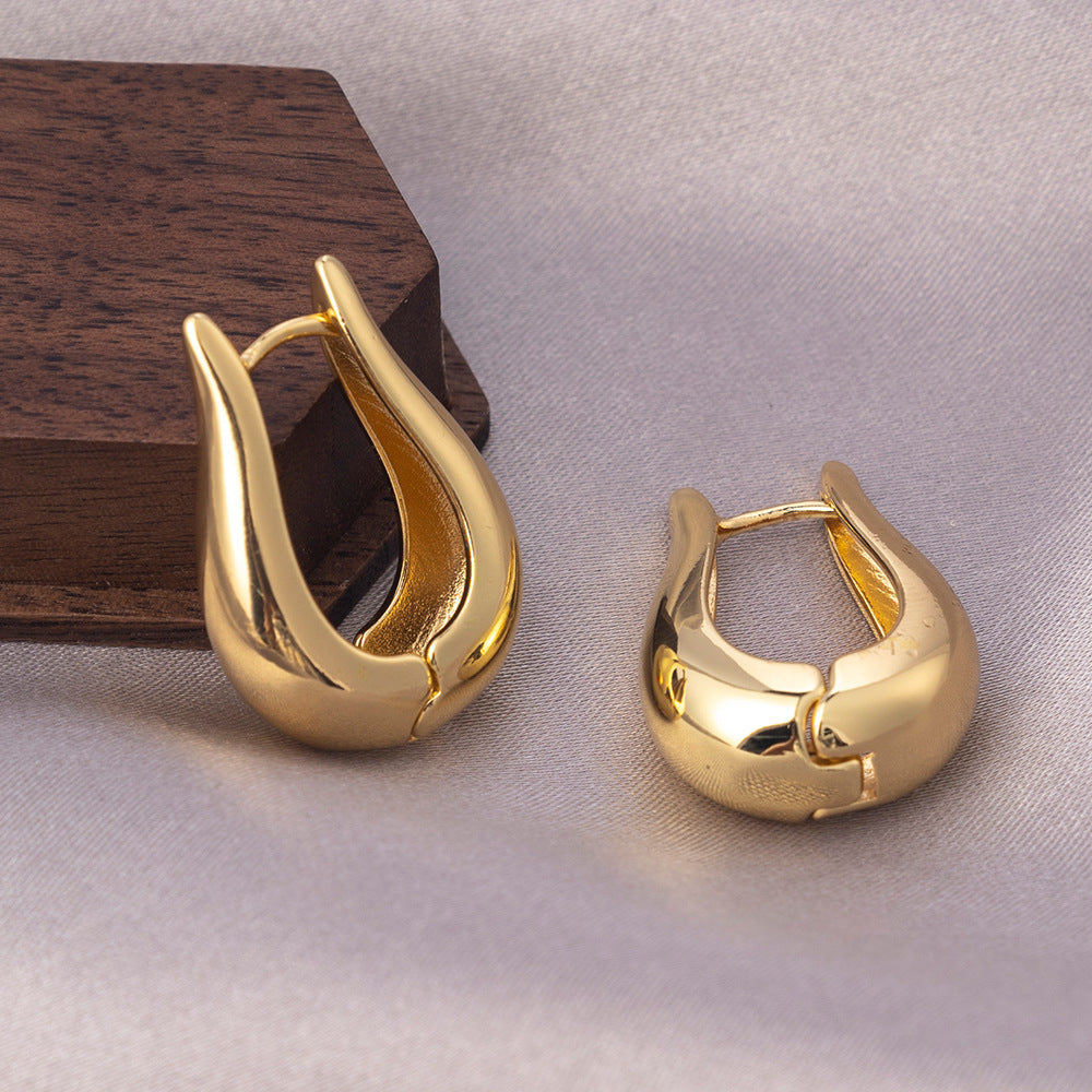 Double-layer Water Drop Hollow-out Retro Earrings